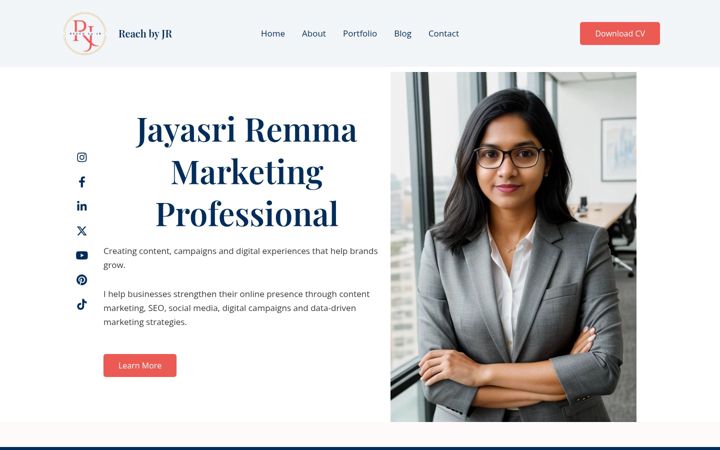 Screenshot of jayasriremma.com
