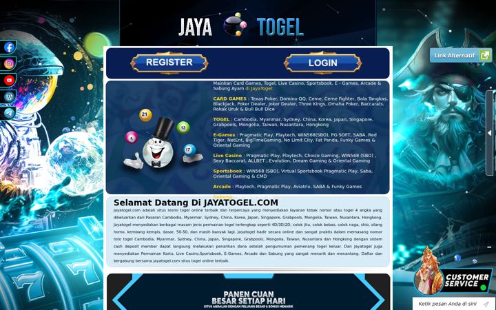 Screenshot of jayatogelslot1.com