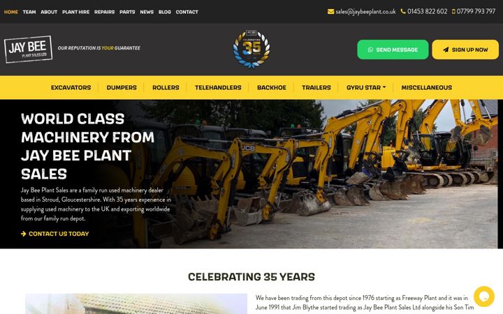 Screenshot of jaybeeplant.co.uk