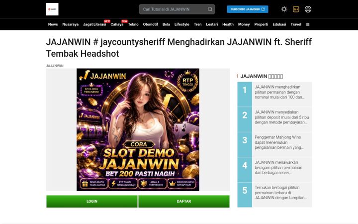 Screenshot of jaycountysheriff.org