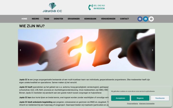 Screenshot of jayda-cc.nl