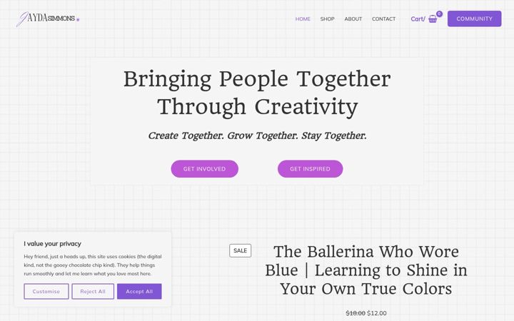 Screenshot of jaydasimmons.com