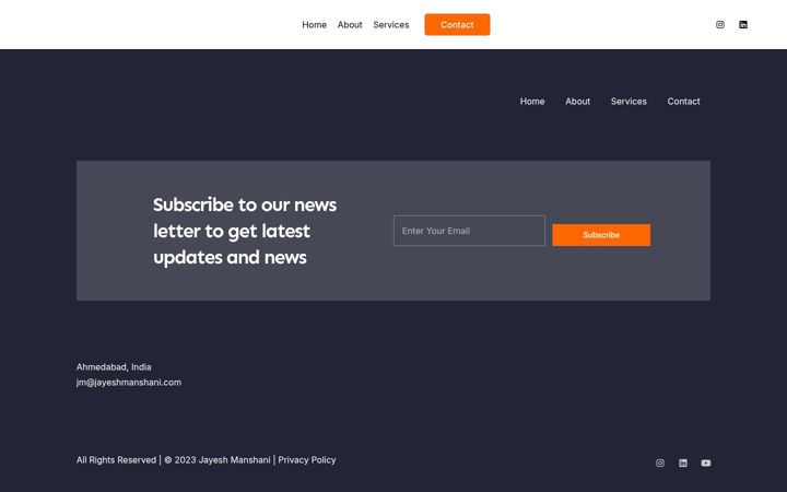 Screenshot of jayeshmanshani.com