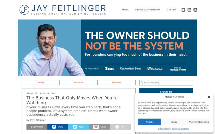 Screenshot of jayfeitlinger.com