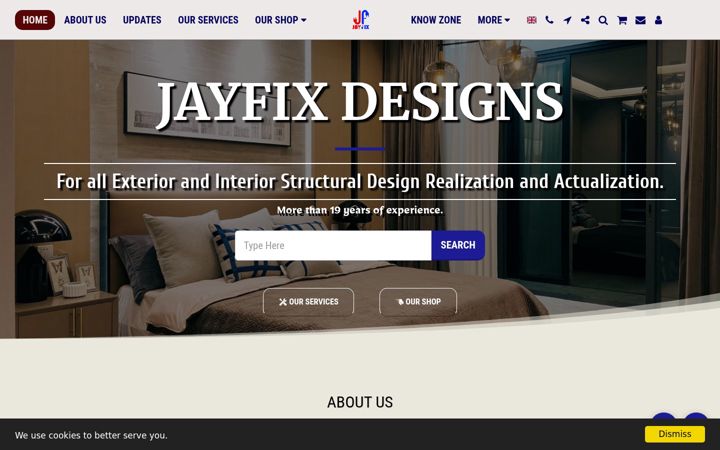 Screenshot of jayfixdesigns.com