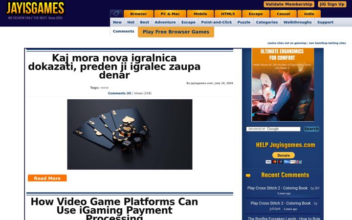 Screenshot of jayisgames.com