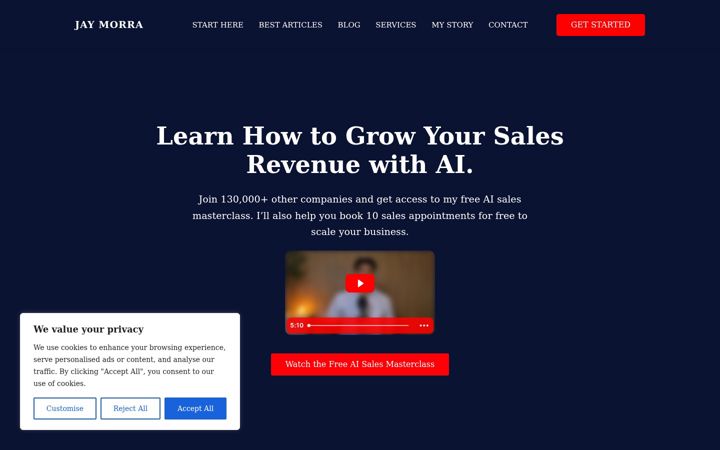 Screenshot of jaymorra.com
