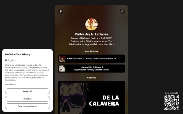 Screenshot of jaynespinoza.com