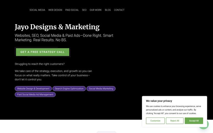 Screenshot of jayodesigns.com