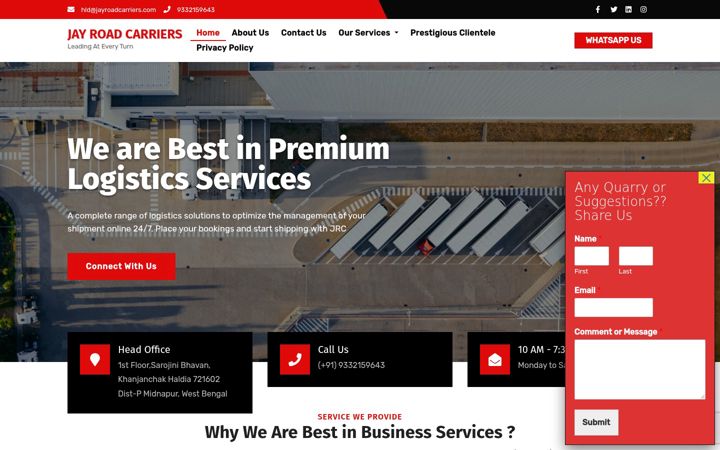 Screenshot of jayroadcarriers.com