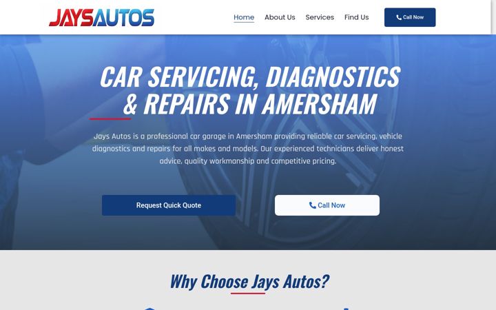 Screenshot of jaysautos.co.uk
