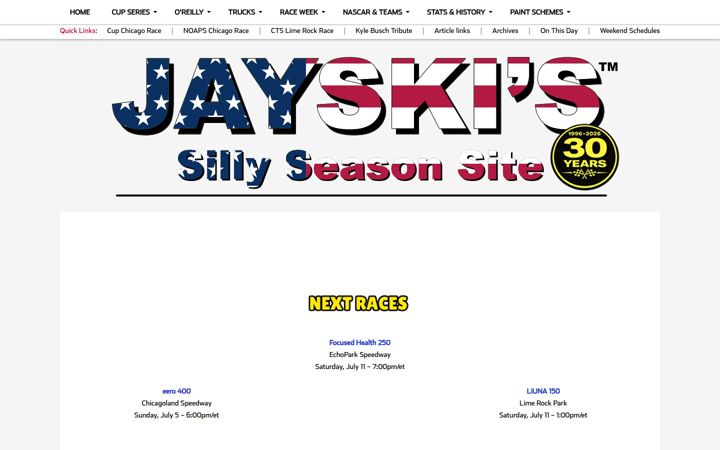 Screenshot stránky jayski.com