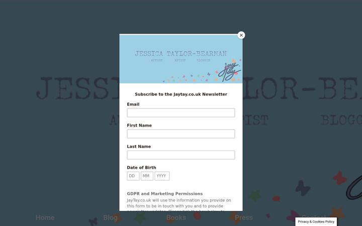 Screenshot of jaytay.co.uk