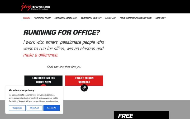 Screenshot of jaytownsend.com