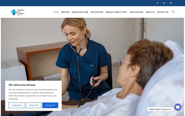 Screenshot of jazaahealthcare.co.uk