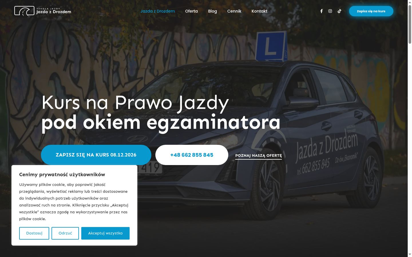 Ekrānuzņēmums ar piekrišanas baneri, kas tika rādīts pirms jebkādas mijiedarbības