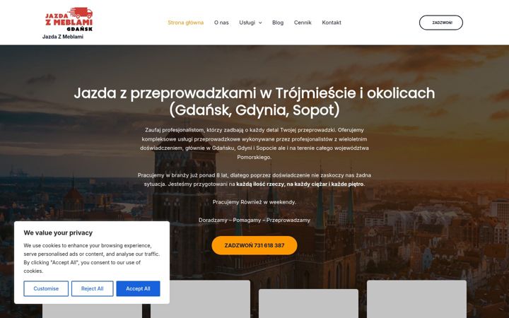Screenshot of jazdazmeblami.pl