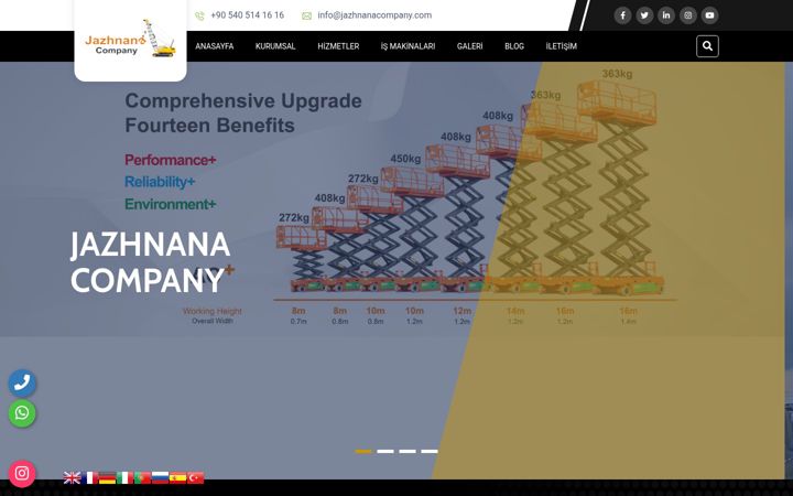 Screenshot of jazhnanacompany.com