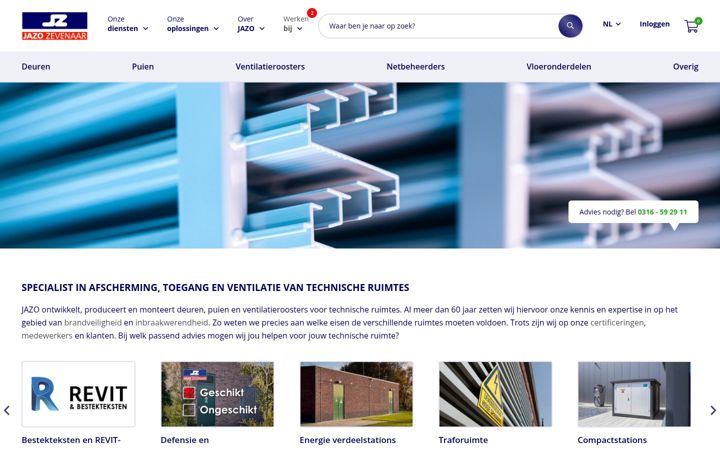 Screenshot of jazo.nl