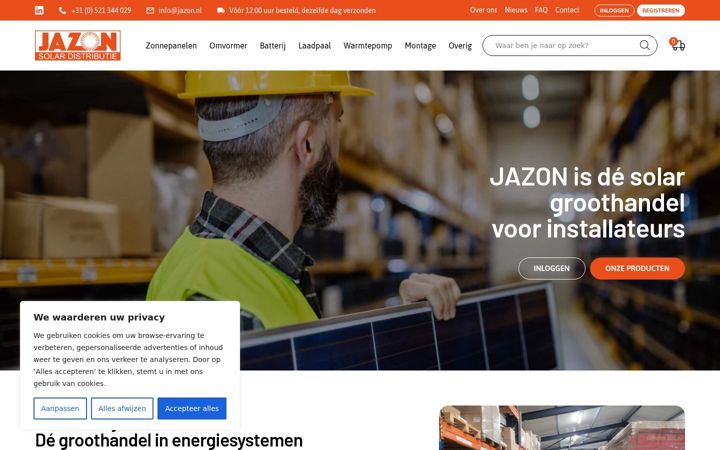 Screenshot of jazon.nl