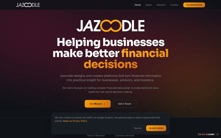 Screenshot of jazoodle.com