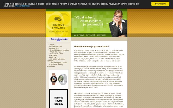 Screenshot of jazykove-skoly.net