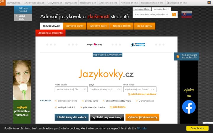 Screenshot of jazykovky.cz