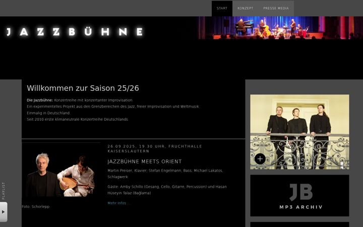 Screenshot of jazzbuehne.de