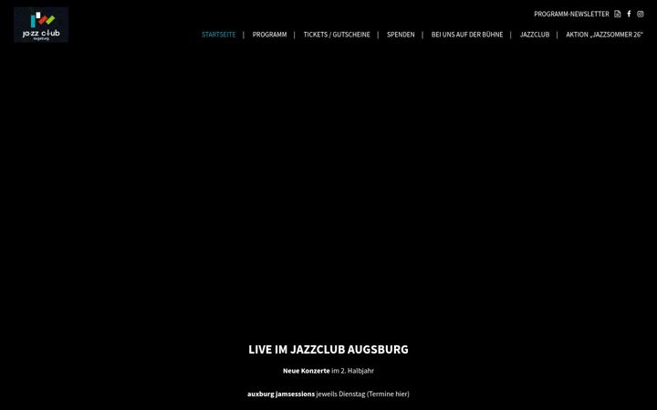 Screenshot of jazzclub-augsburg.de