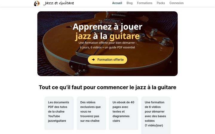 Screenshot of jazzetguitare.com