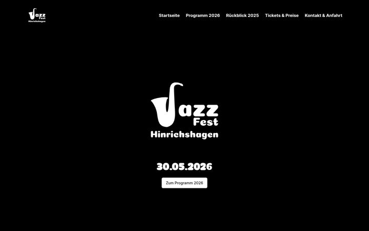 Screenshot of jazzfest-hinrichshagen.de