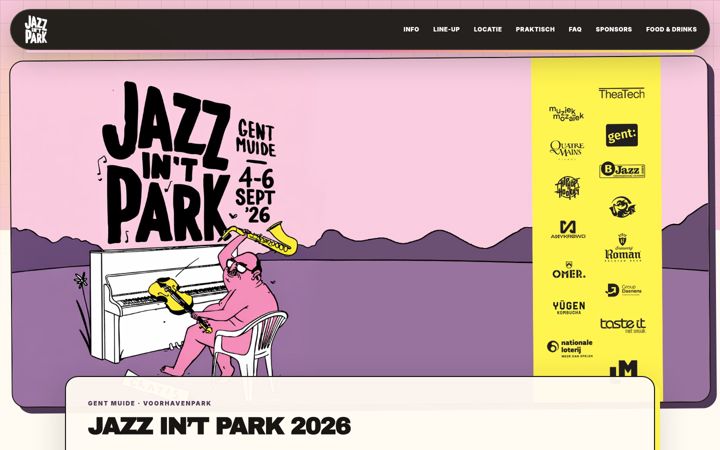 Screenshot of jazzintpark.be