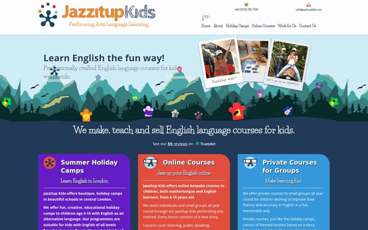 Screenshot of jazzitupkids.com