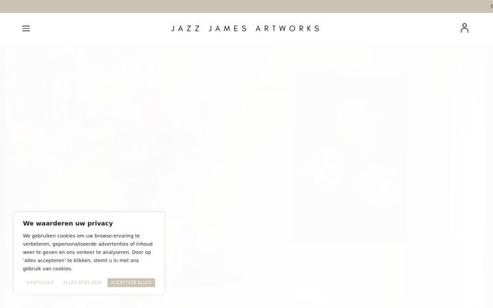 Screenshot of jazzjamesartworks.com