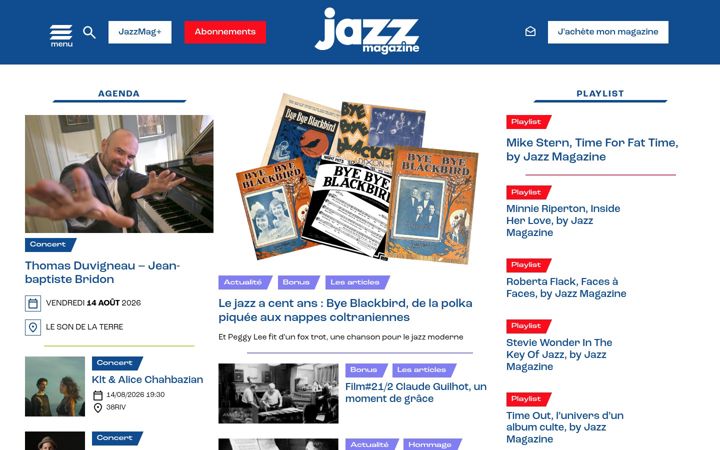 Screenshot of jazzmagazine.com