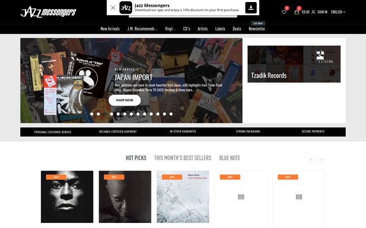 Skjámynd af jazzmessengers.com