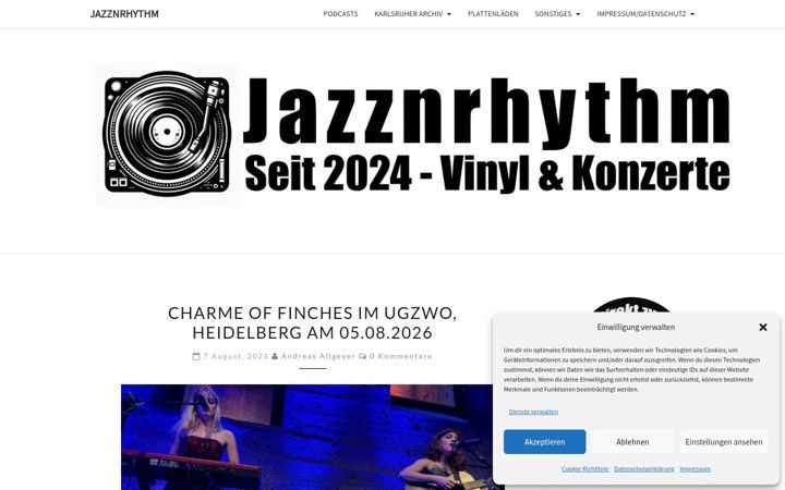 Screenshot of jazznrhythm.com