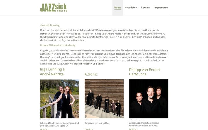 Screenshot of jazzsick-booking.com