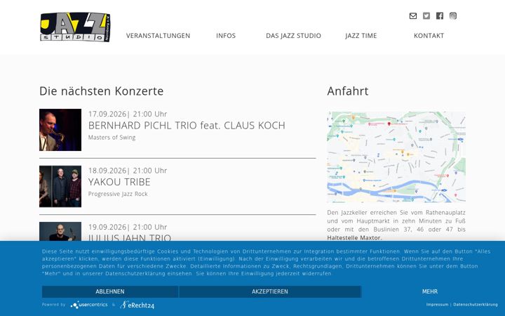 Screenshot of jazzstudio.de