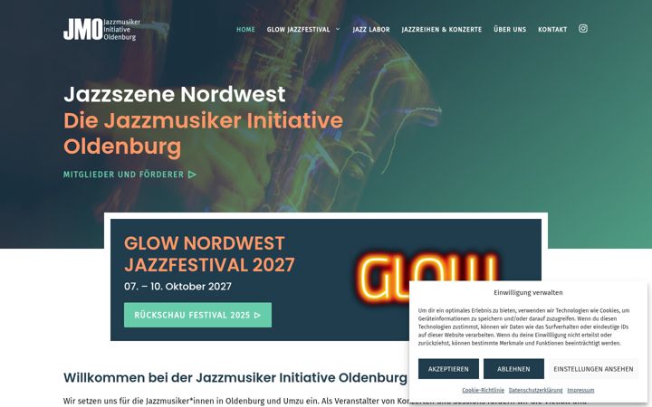Screenshot of jazzszene-nordwest.de