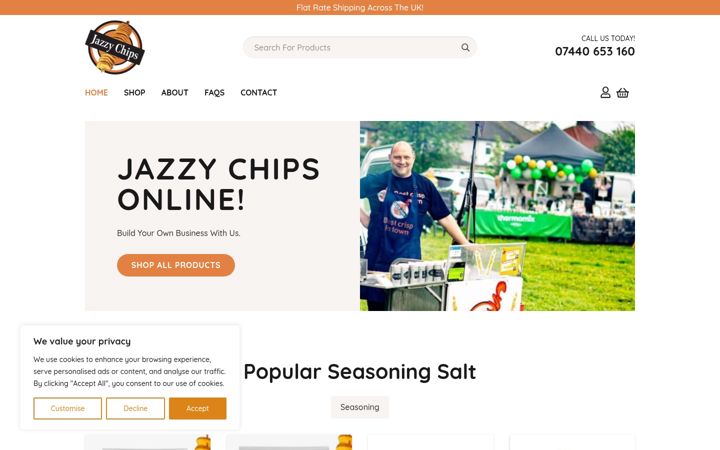Screenshot of jazzy-chips.co.uk