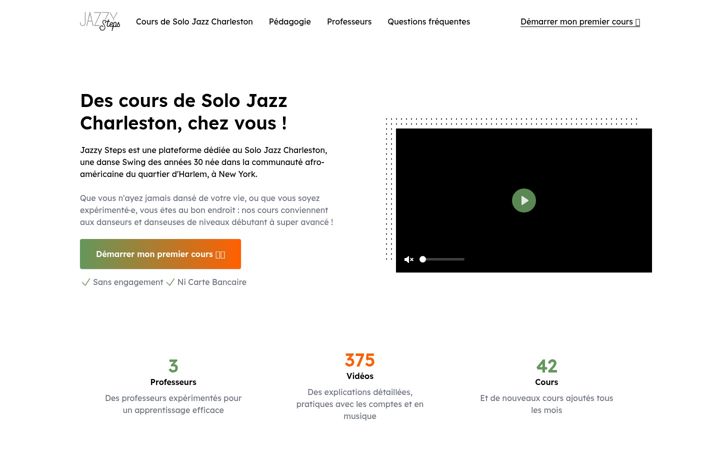 Screenshot of jazzy-steps.com