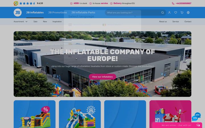 Screenshot of jb-inflatables.eu