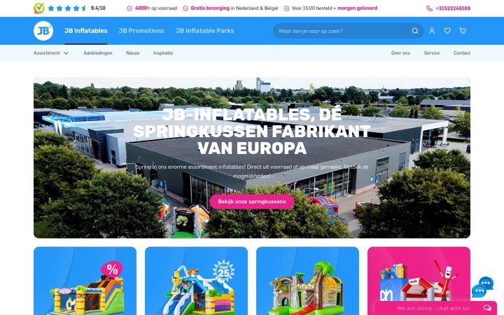Screenshot of jb-inflatables.nl