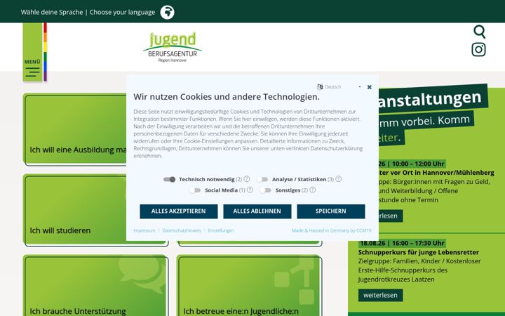 Screenshot of jba-region-hannover.de