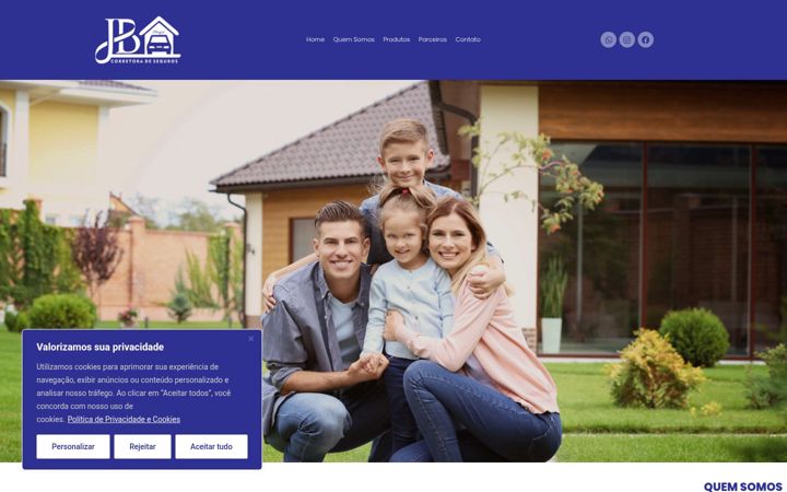 Screenshot of jbagniseguros.com.br