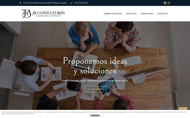 Screenshot of jbconsultoreshoreca.com