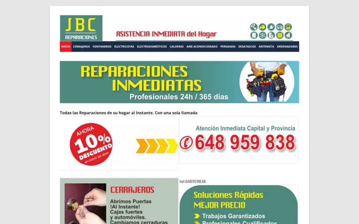 Screenshot of jbcreparaciones.com