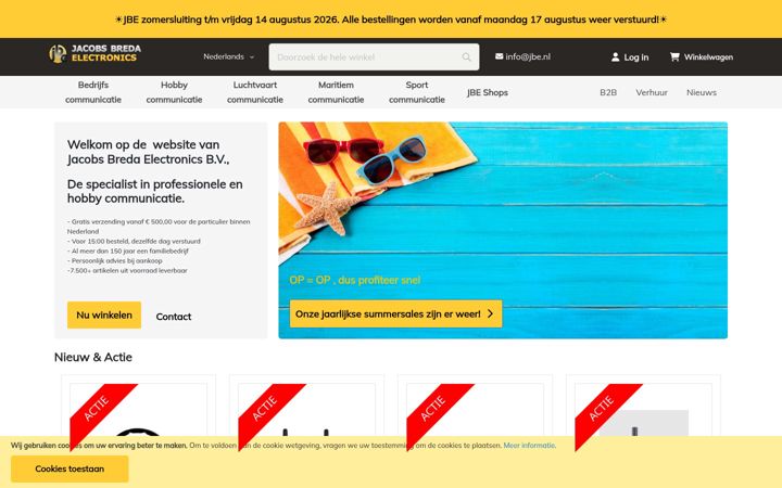 Screenshot of jbe.nl