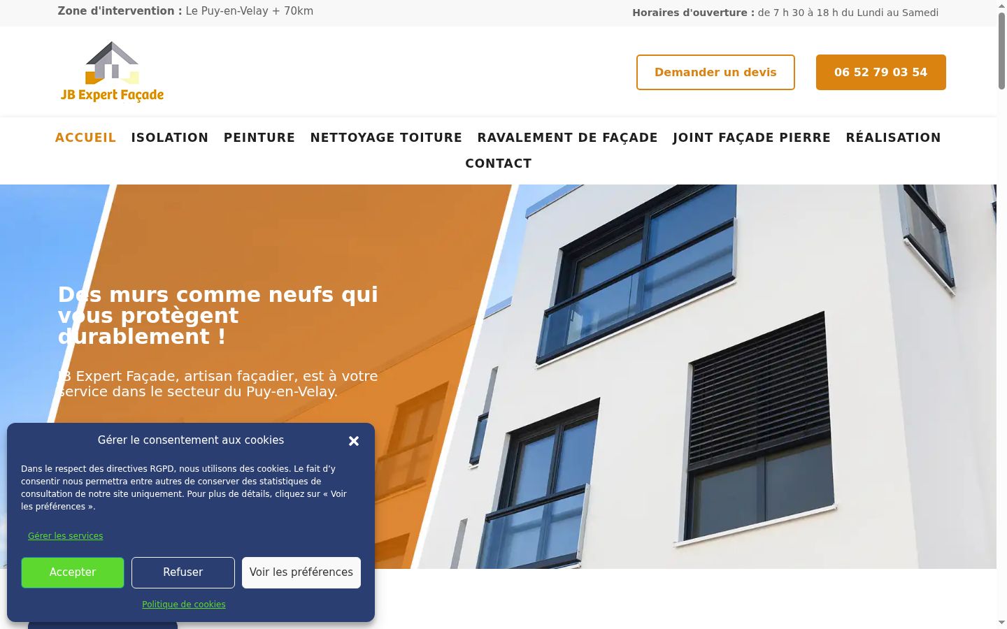 Screenshot des Einwilligungsbanners vor jeglicher Interaktion